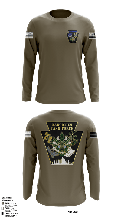 Narcotics Task Force 49411271 Long Sleeve Performance Shirt - 50