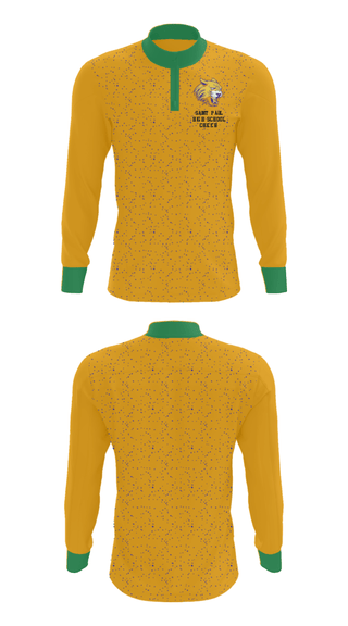 Quarter Zip Jacket, Saint Paul High School Cheer, Cheer, Teamtime, Team time, sublimation, custom sports apparel, team uniforms, spirit wear, spiritwear, sports uniforms, custom shirts, team store, custom team store, fundraiser sports, apparel fundraiser