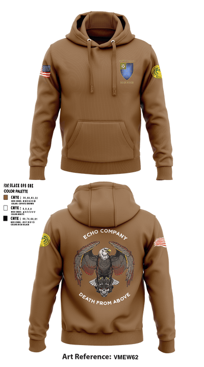 E Co 3-34 IN REG “Death from above” 14936905 Hoodie - 5