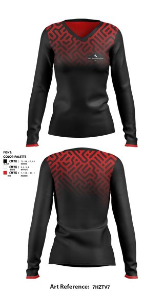 Women's Long Sleeve Vneck Shirt, Two Worlds Ranch, , Teamtime, Team time, sublimation, custom sports apparel, team uniforms, spirit wear, spiritwear, sports uniforms, custom shirts, team store, custom team store, fundraiser sports, apparel fundraiser