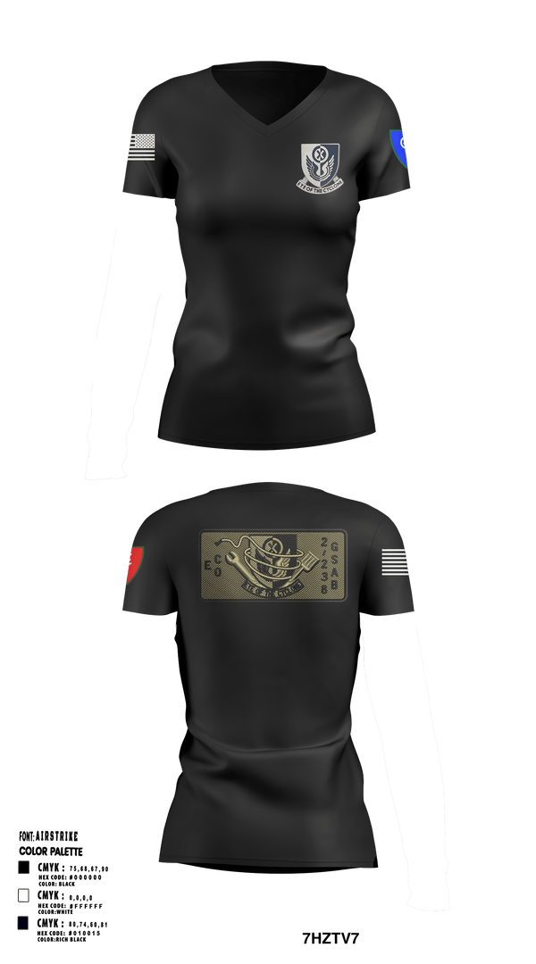Women's Short Sleeve Vneck Shirt, 1438th CTC, National Guard, Teamtime, Team time, sublimation, custom sports apparel, team uniforms, spirit wear, spiritwear, sports uniforms, custom shirts, team store, custom team store, fundraiser sports, apparel fundraiser
