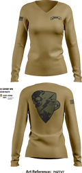 HHC 1-635TH AR 79044047 Women's Long Sleeve V-neck Shirt - 1
