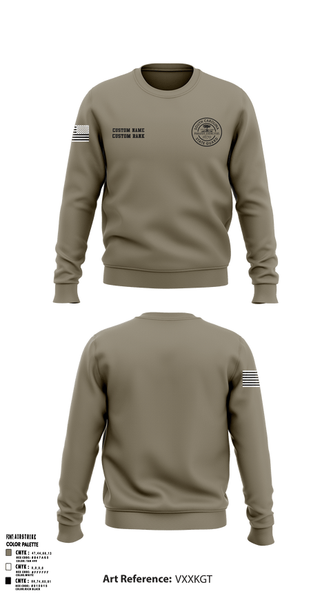 Crew Neck Sweatshirt, South Carolina State Guard, , Teamtime, Team time, sublimation, custom sports apparel, team uniforms, spirit wear, spiritwear, sports uniforms, custom shirts, team store, custom team store, fundraiser sports, apparel fundraiser