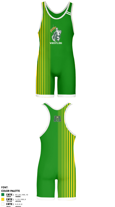 Muskegon Catholic Central High School Wrestling 91126963 Wrestling Singlet - 1