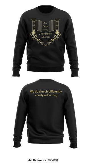 Crew Neck Sweatshirt, Courtyard Chuch, , Teamtime, Team time, sublimation, custom sports apparel, team uniforms, spirit wear, spiritwear, sports uniforms, custom shirts, team store, custom team store, fundraiser sports, apparel fundraiser