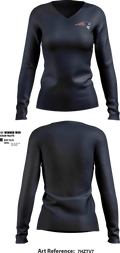Parkway South High School 62974207 Women's Long Sleeve V-neck Shirt - 1