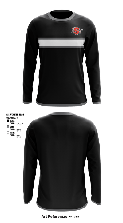 Sandwich High School 88980471 Long Sleeve Performance Shirt - 1
