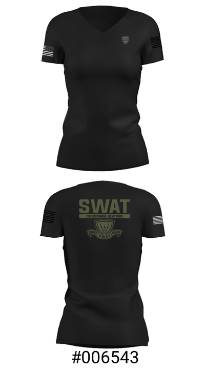 CHEEKTOWAGA SWAT 31207294 Women's Short Sleeve V-neck Shirt - 19