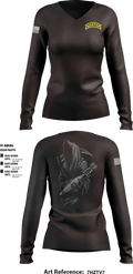 BASHER PLATOON 6768225 Women's Long Sleeve V-neck Shirt - 1