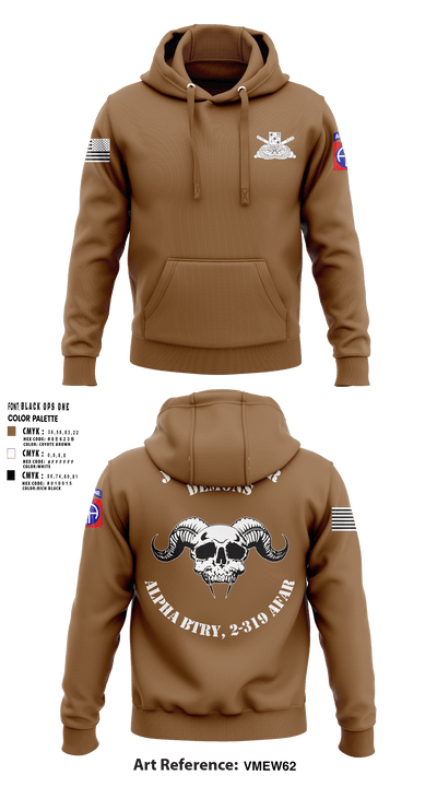 ALPHA BTRY, 2-319th AFAR 68475694 Hoodie - 5