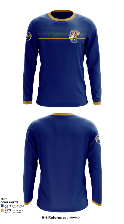 Fayetteville Academy Cross Country 64877506 Long Sleeve Performance Shirt - 1