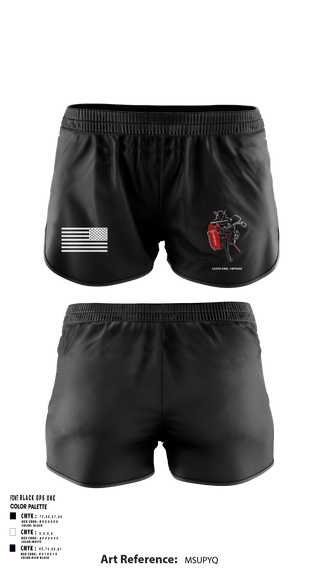 Women's Shorts, 112th CRD112th CRD, 1SFG(A), Army, Teamtime, Team time, sublimation, custom sports apparel, team uniforms, spirit wear, spiritwear, sports uniforms, custom shirts, team store, custom team store, fundraiser sports, apparel fundraiser