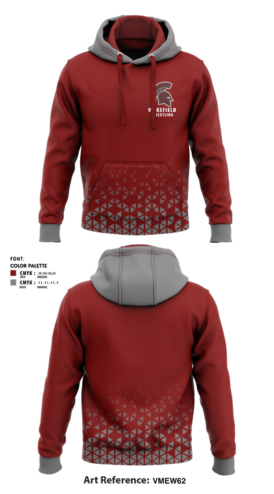 Wakefield High School Wrestling 47057815 Hoodie - 1