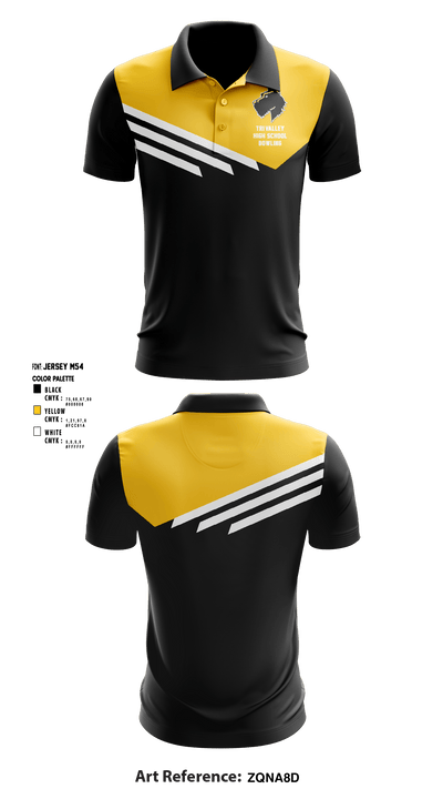 Tri-Valley High School Bowling 90929916 Short Sleeve Performance Polo - 1