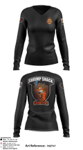 Shrimp Shack Shooters 38335157 Women's Long Sleeve V-neck Shirt - 1