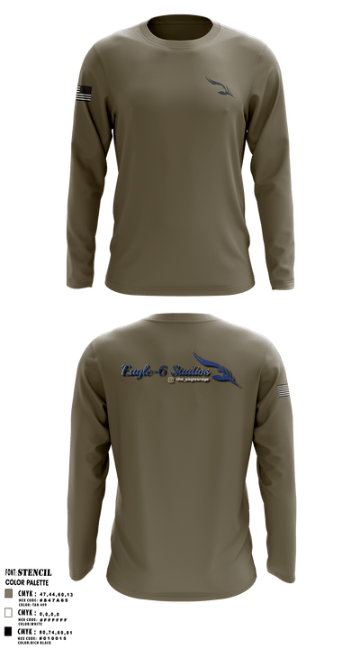 Eagle-6 Studios 4013441 Long Sleeve Performance Shirt - 1