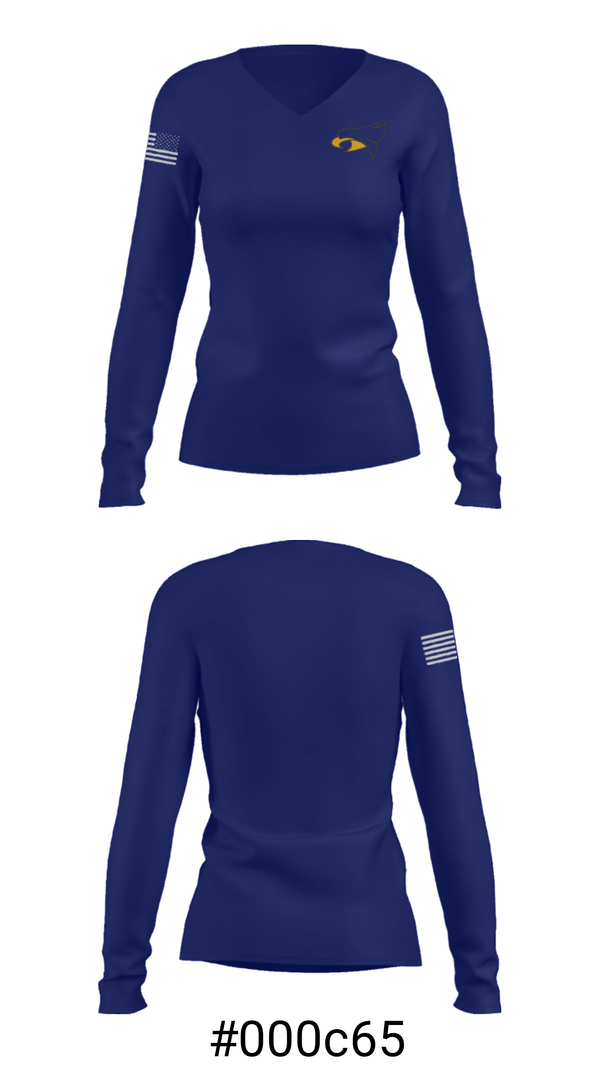 Women's Long Sleeve Vneck Shirt, Hudsonville High School, Spirit Store, Teamtime, Team time, sublimation, custom sports apparel, team uniforms, spirit wear, spiritwear, sports uniforms, custom shirts, team store, custom team store, fundraiser sports, apparel fundraiser