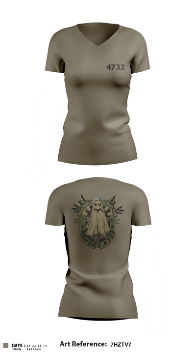 4732 18067014 Women's Short Sleeve V-neck Shirt - 4
