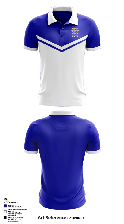 Bath Middle School 64312928 Short Sleeve Performance Polo - 49