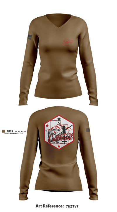 A Co. 2-211th GSAB 21328090 Women's Long Sleeve V-neck Shirt - 4