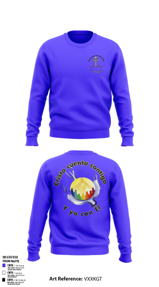 Crew Neck Sweatshirt, Cursillo, , Teamtime, Team time, sublimation, custom sports apparel, team uniforms, spirit wear, spiritwear, sports uniforms, custom shirts, team store, custom team store, fundraiser sports, apparel fundraiser