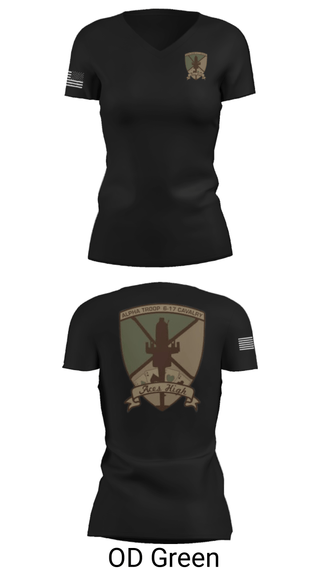 Women's Short Sleeve Vneck Shirt, , Army, Teamtime, Team time, sublimation, custom sports apparel, team uniforms, spirit wear, spiritwear, sports uniforms, custom shirts, team store, custom team store, fundraiser sports, apparel fundraiser