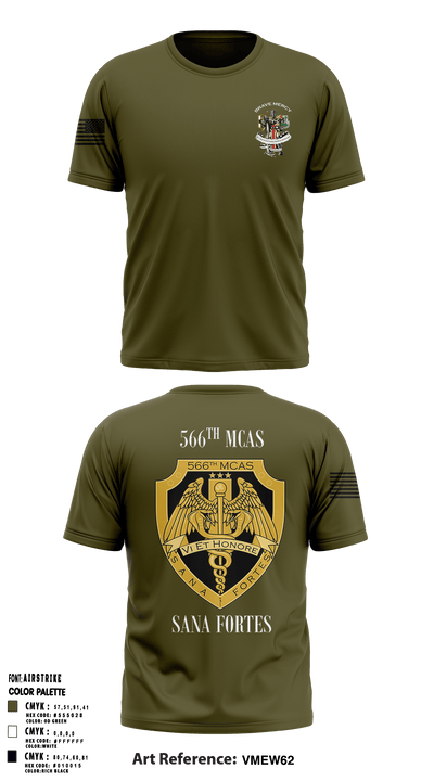 566th MCAS- Army 77440363 Short Sleeve Performance Shirt - 59