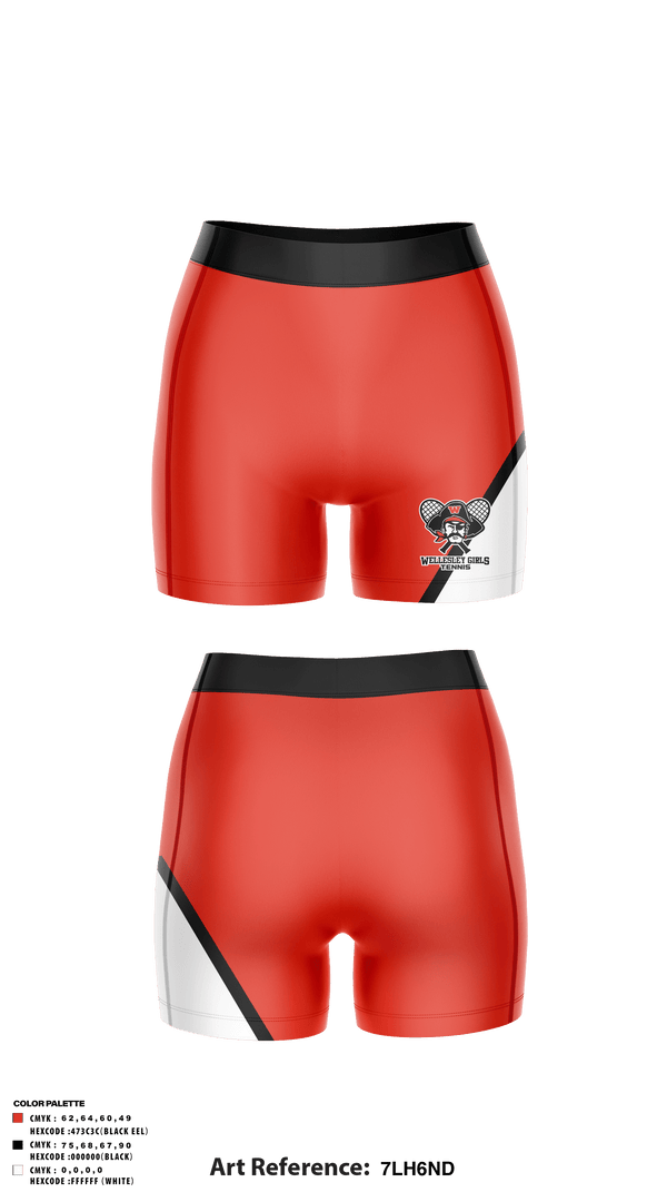 Women's Compression Shorts, Wellesley Girls Tennis, Tennis, Teamtime, Team time, sublimation, custom sports apparel, team uniforms, spirit wear, spiritwear, sports uniforms, custom shirts, team store, custom team store, fundraiser sports, apparel fundraiser