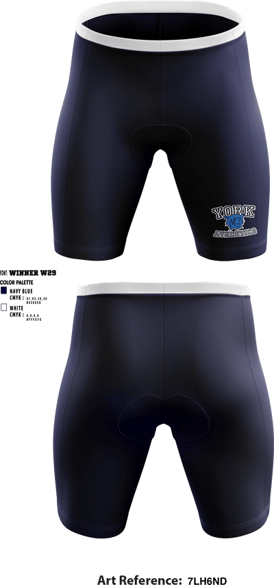 York High School Volleyball 20811164 Men's Compression Shorts - 1