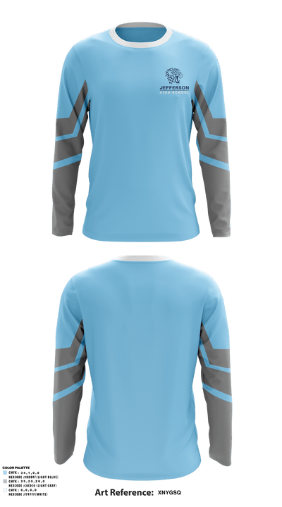 Thomas Jefferson High School Lacrosse 10935338 Long Sleeve Performance Shirt - 1
