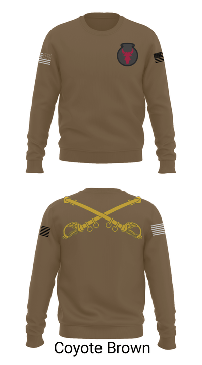 1-145th Armor 33702857 Crew Neck Sweatshirt - 8