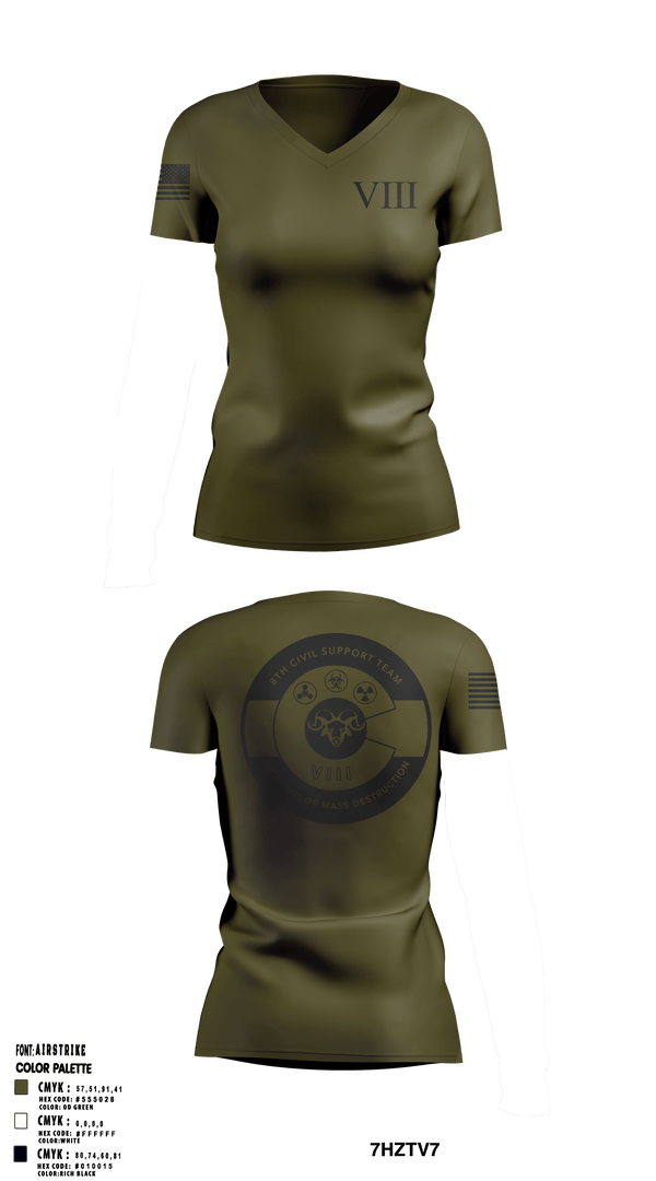Women's Short Sleeve Vneck Shirt, , Army, Teamtime, Team time, sublimation, custom sports apparel, team uniforms, spirit wear, spiritwear, sports uniforms, custom shirts, team store, custom team store, fundraiser sports, apparel fundraiser