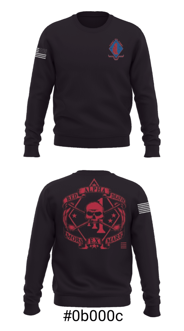 Crew Neck Sweatshirt, , Marines, Teamtime, Team time, sublimation, custom sports apparel, team uniforms, spirit wear, spiritwear, sports uniforms, custom shirts, team store, custom team store, fundraiser sports, apparel fundraiser