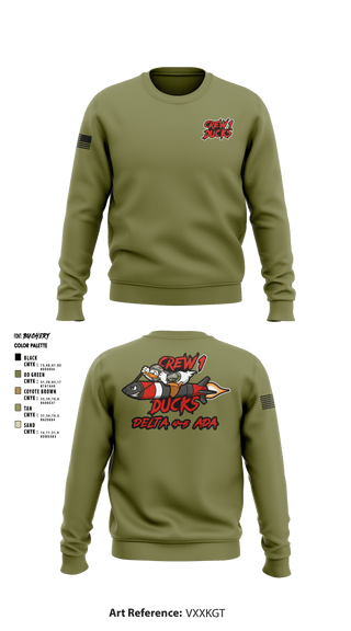 Crew Neck Sweatshirt, , Army, Teamtime, Team time, sublimation, custom sports apparel, team uniforms, spirit wear, spiritwear, sports uniforms, custom shirts, team store, custom team store, fundraiser sports, apparel fundraiser