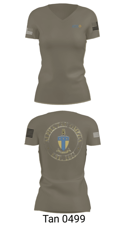 Alpha tau omega 13978361 Women's Short Sleeve V-neck Shirt - 36