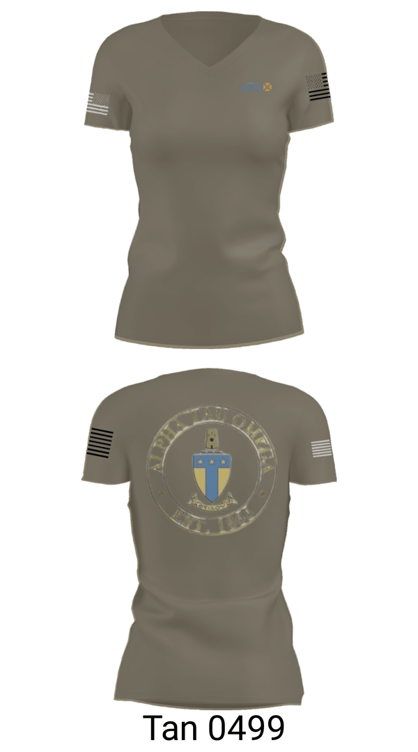 Women's Short Sleeve Vneck Shirt, , Army, Teamtime, Team time, sublimation, custom sports apparel, team uniforms, spirit wear, spiritwear, sports uniforms, custom shirts, team store, custom team store, fundraiser sports, apparel fundraiser