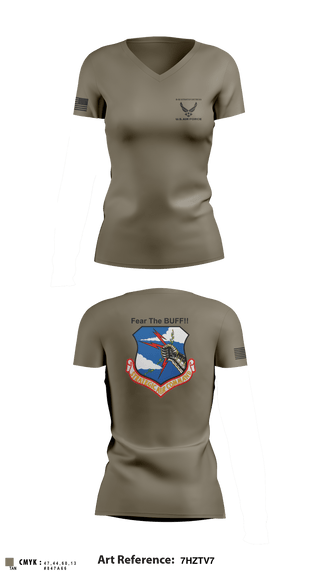 Women's Short Sleeve Vneck Shirt, 11th Bomb Sqadron, Air Force, Teamtime, Team time, sublimation, custom sports apparel, team uniforms, spirit wear, spiritwear, sports uniforms, custom shirts, team store, custom team store, fundraiser sports, apparel fundraiser