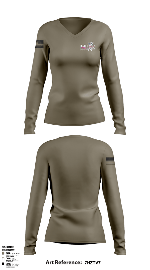 Women's Long Sleeve Vneck Shirt, , Navy, Teamtime, Team time, sublimation, custom sports apparel, team uniforms, spirit wear, spiritwear, sports uniforms, custom shirts, team store, custom team store, fundraiser sports, apparel fundraiser