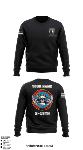 Crew Neck Sweatshirt, D Co 2-13 AV REGT, Army, Teamtime, Team time, sublimation, custom sports apparel, team uniforms, spirit wear, spiritwear, sports uniforms, custom shirts, team store, custom team store, fundraiser sports, apparel fundraiser