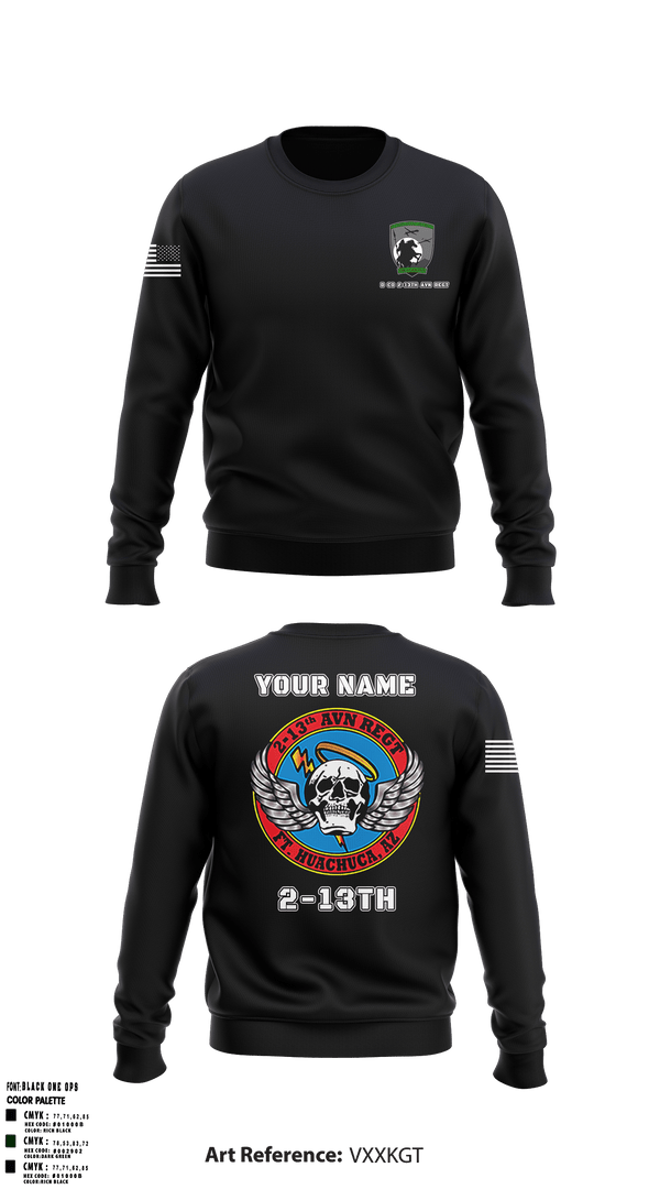 Crew Neck Sweatshirt, D Co 2-13 AV REGT, Army, Teamtime, Team time, sublimation, custom sports apparel, team uniforms, spirit wear, spiritwear, sports uniforms, custom shirts, team store, custom team store, fundraiser sports, apparel fundraiser