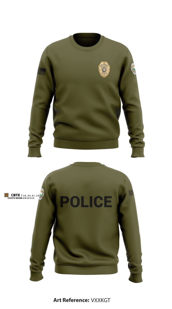 Crew Neck Sweatshirt, TAYLORSVILLE POLICE, Police, Teamtime, Team time, sublimation, custom sports apparel, team uniforms, spirit wear, spiritwear, sports uniforms, custom shirts, team store, custom team store, fundraiser sports, apparel fundraiser