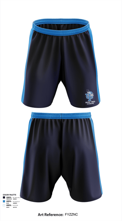 Union Pines High School Swimming 75924085 Athletic Shorts With Pockets - 1