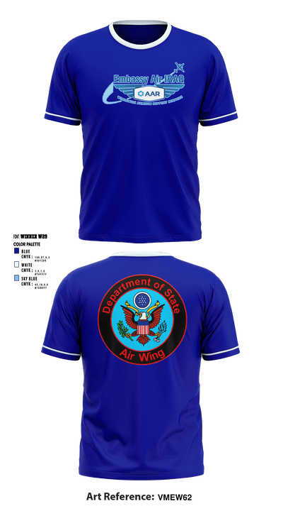 Embassy Air IRAQ 82919068 Short Sleeve Performance Shirt - 1
