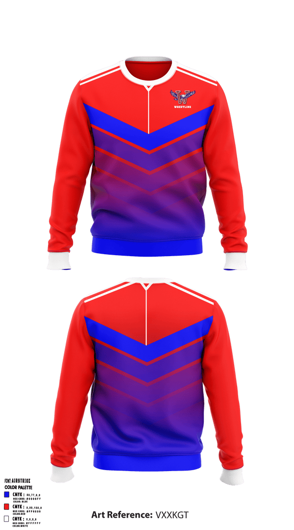Crew Neck Sweatshirt, Wellsville High School Wrestling, Wrestling, Teamtime, Team time, sublimation, custom sports apparel, team uniforms, spirit wear, spiritwear, sports uniforms, custom shirts, team store, custom team store, fundraiser sports, apparel fundraiser