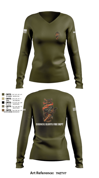 Women's Long Sleeve Vneck Shirt, , Fire Department, Teamtime, Team time, sublimation, custom sports apparel, team uniforms, spirit wear, spiritwear, sports uniforms, custom shirts, team store, custom team store, fundraiser sports, apparel fundraiser