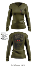Fugitive apprehension street team 89256534 Women's Long Sleeve V-neck Shirt - 1