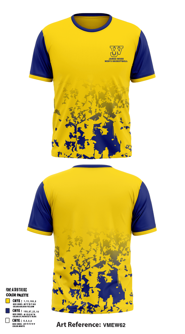 Short Sleeve Performance Shirt, James Wood High School Basketball, Men's Basketball, Teamtime, Team time, sublimation, custom sports apparel, team uniforms, spirit wear, spiritwear, sports uniforms, custom shirts, team store, custom team store, fundraiser sports, apparel fundraiser