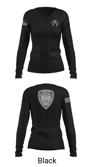 Women's Long Sleeve Vneck Shirt, , Police, Teamtime, Team time, sublimation, custom sports apparel, team uniforms, spirit wear, spiritwear, sports uniforms, custom shirts, team store, custom team store, fundraiser sports, apparel fundraiser