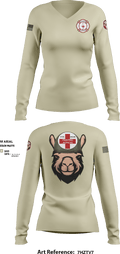 Alpha Company, WBAMC 94187438 Women's Long Sleeve V-neck Shirt - 10