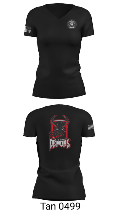 1-37 AR HFSC DISTRO 85758190 Women's Short Sleeve V-neck Shirt - 23